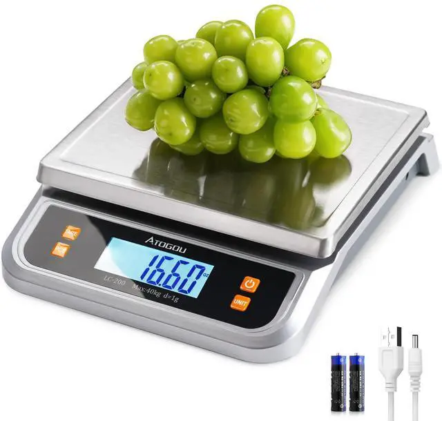 Main image of 88lb Food Scale, Commercial Kitchen Scale Plug-in Usable