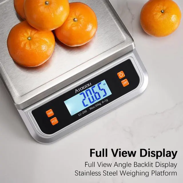 Alt view image 3 of 6 - 88lb Food Scale, Commercial Kitchen Scale Plug-in Usable
