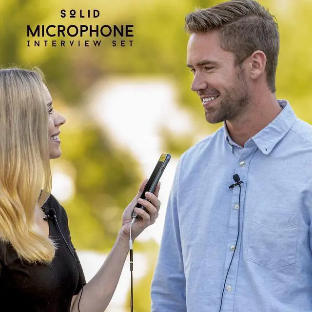 Alt view image 6 of 7 - Clip On Lavalier Lapel Microphone 2 Pack Set for iPhone and Android Vlogging, Interview, Selfie Videos