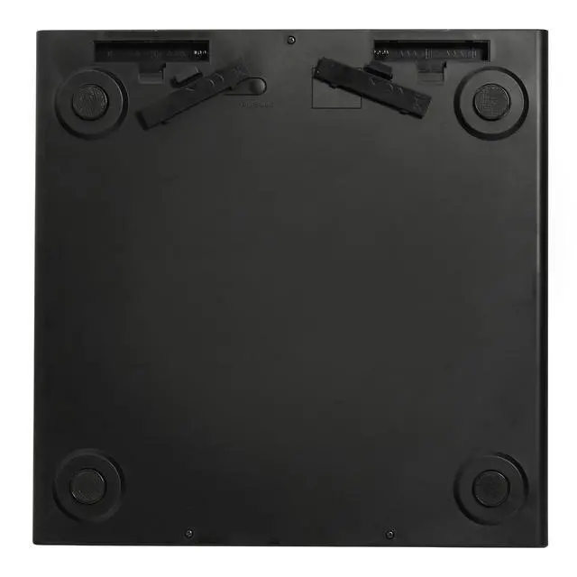 Alt view image 3 of 4 - Digital Scales for Body Weight, Extra-High 440 lb Capacity, Thin Profile, Unique Blue LCD, Glass Platform, 12.2 x 12.2 Inches, Stainless Steel