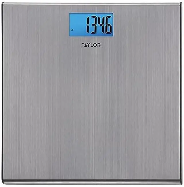 Main image of Digital Scales for Body Weight, Extra-High 440 lb Capacity, Thin Profile, Unique Blue LCD, Glass Platform, 12.2 x 12.2 Inches, Stainless Steel