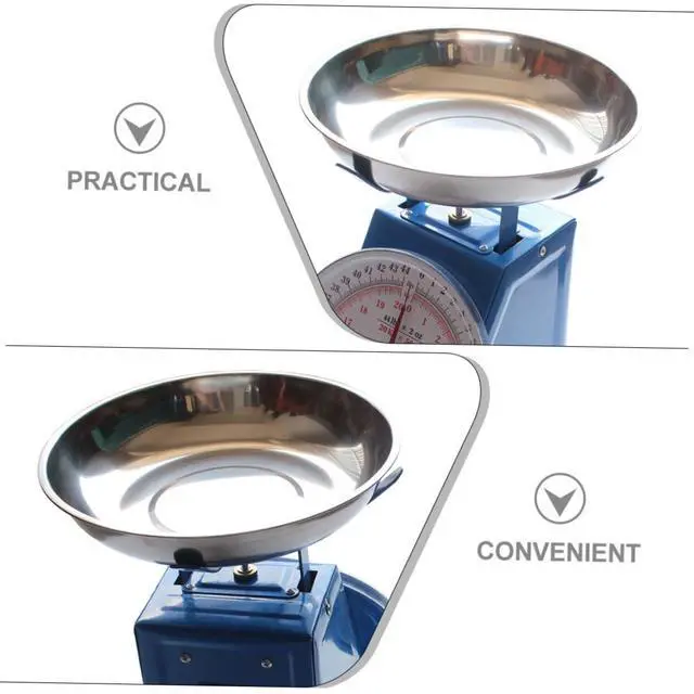 Alt view image 3 of 7 - Bench Scale Weighing Pan Weighing Pans Scale Metal Pan Kitchen Weight Scale Pan Scale Tray Metal Scale Pan Tray Replace Scale Pan Weighting Pans Scale Trays Electronic Scale Tray