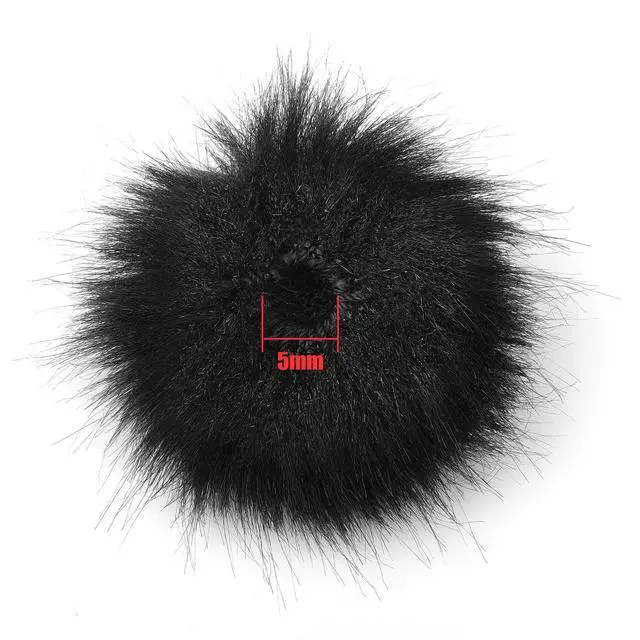 Alt view image 2 of 7 - Microphone Lapel Dead Cat Windscreen, Lapel Mic Windscreen Muff, Furry Windscreen Dead Cat Outdoor Comaptible with Lavalier Microphones 5Pack