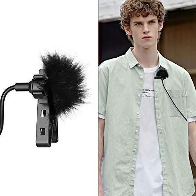 Alt view image 3 of 7 - Microphone Lapel Dead Cat Windscreen, Lapel Mic Windscreen Muff, Furry Windscreen Dead Cat Outdoor Comaptible with Lavalier Microphones 5Pack