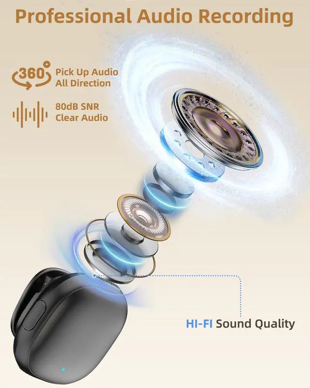 Alt view image 7 of 7 - Wireless Lavalier Microphones for iPhone 17 with AI Noise Filter