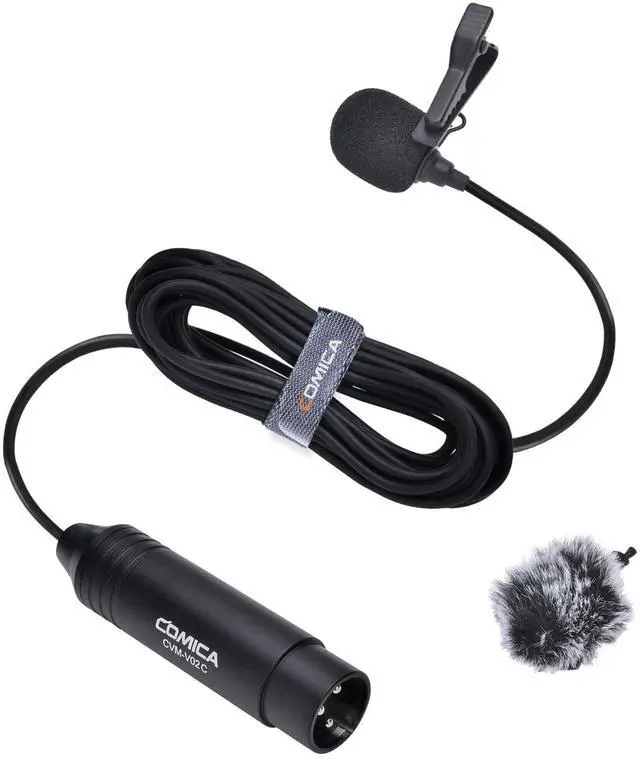 Main image of V02C Cardioid XLR Lavalier Microphone for Camcorder, Zoom Recorder