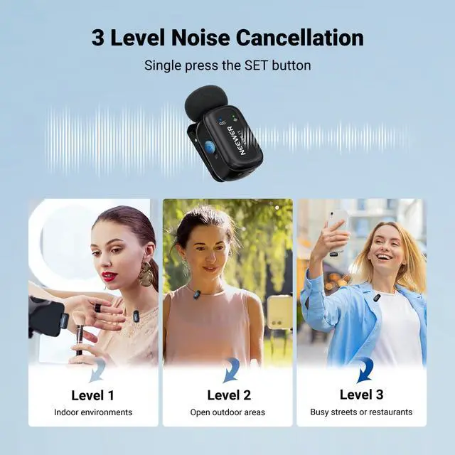 Alt view image 4 of 7 - KM19 Mini Lav Mic Compatible with iPhone 17 16 15, Black