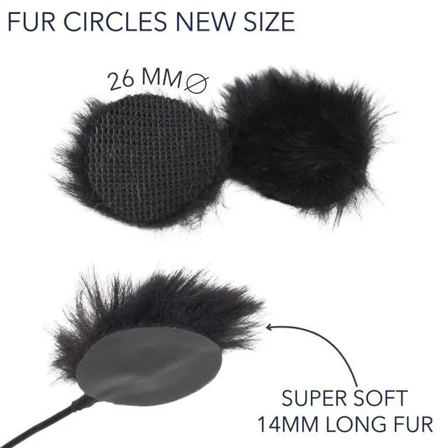 Alt view image 3 of 7 - - Mini Windshields for Lavalier/Lapel Microphones. Reduce Wind Noise & Clothing Rustle. Compatible with Sennheiser, RODE, Sanken, Tascam & More (9x Circles + 30x Stickies, Black)