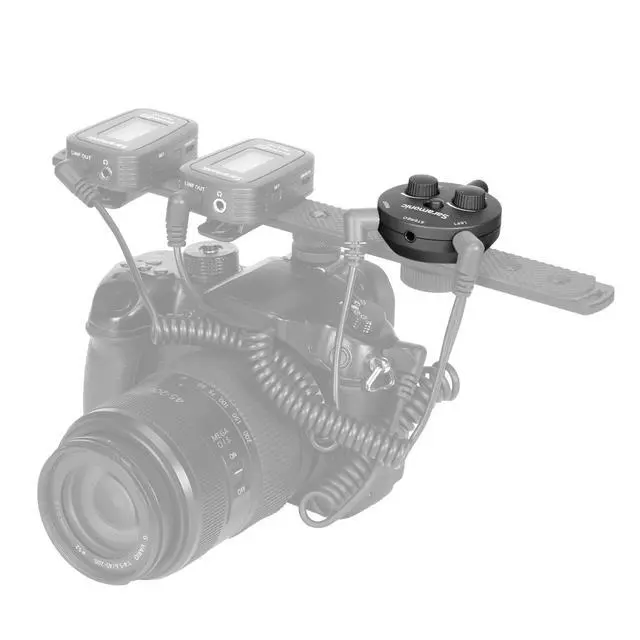 Alt view image 7 of 7 - Miniature 2-Channel 3.5mm Microphone & Audio Mixer with TRS & TRRS Output Cables for Cameras, Smartphones, Computers & More (AX1)