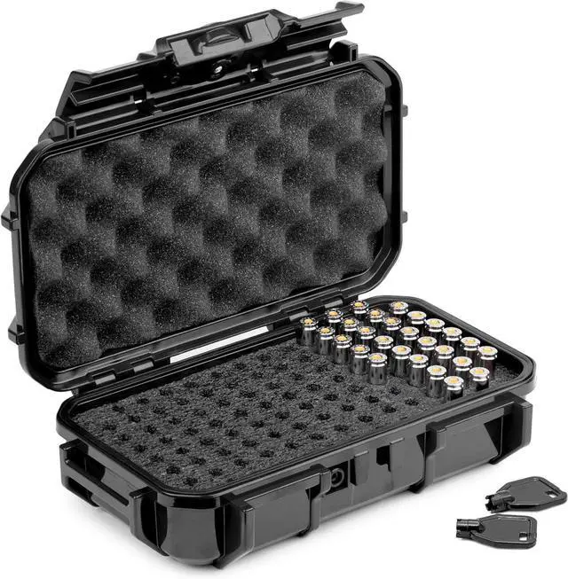 Main image of Pistol Ammo Case Compatible with 5.7/9mm/.40/.380-100 Rounds Lockable USA Made