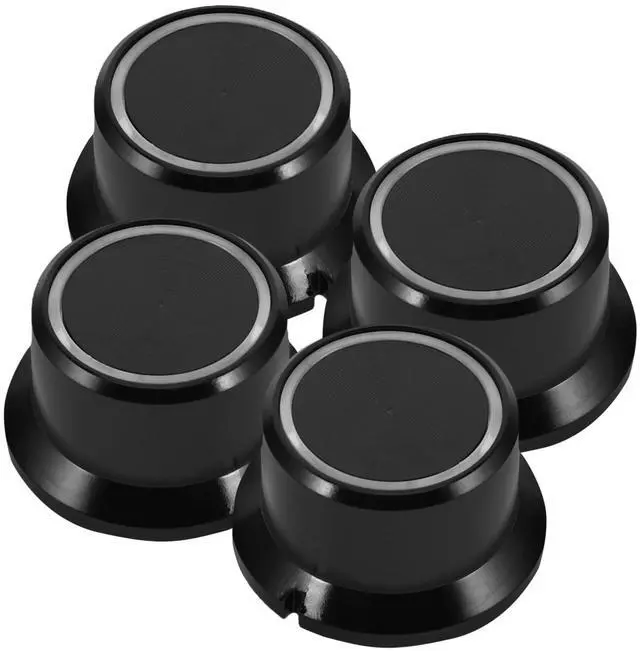 Main image of 4Pcs Audio Volume Knobs: Rotary Potentiometer Knobs for Amplifiers, Speakers, Home Theater, and Mixer Sound Control Accessories, Black