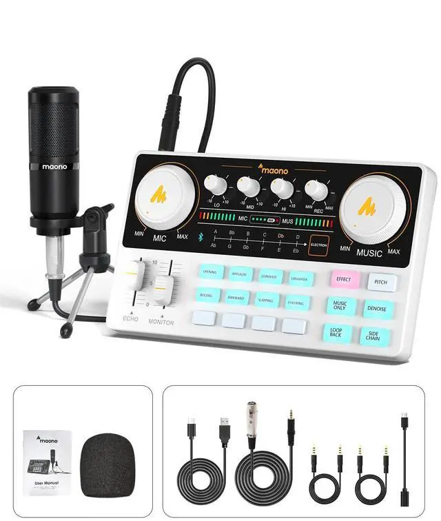 Main image of Podcast Equipment Bundle with Audio Mixer & 3.5mm Mic for Streaming
