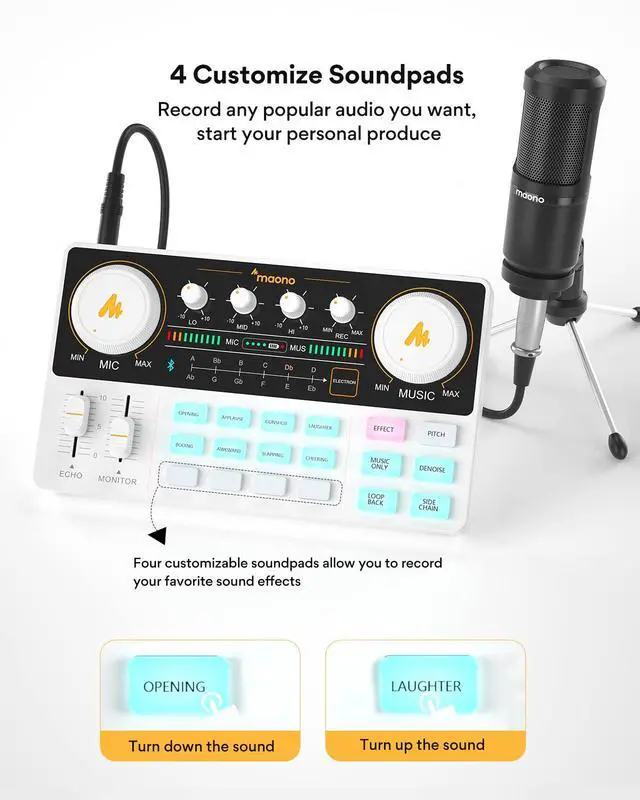 Alt view image 4 of 7 - Podcast Equipment Bundle with Audio Mixer & 3.5mm Mic for Streaming
