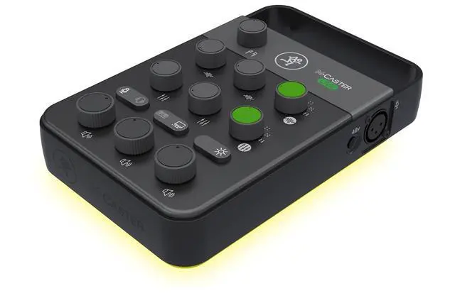 Alt view image 2 of 7 - M-Caster Live Portable Streaming Mixer, Ultra-Compact, USB Connectivity, Customizable RGB Lighting, Connects to Smartphone (Black - 2053280-00) Bundle with 1-YR CPS Enhanced Protection Pack