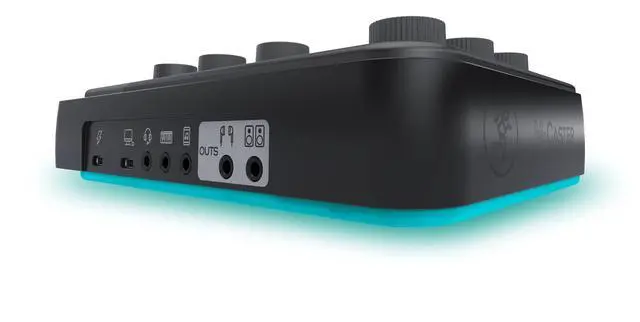 Alt view image 6 of 7 - M-Caster Live Portable Streaming Mixer, Ultra-Compact, USB Connectivity, Customizable RGB Lighting, Connects to Smartphone (Black - 2053280-00) Bundle with 1-YR CPS Enhanced Protection Pack