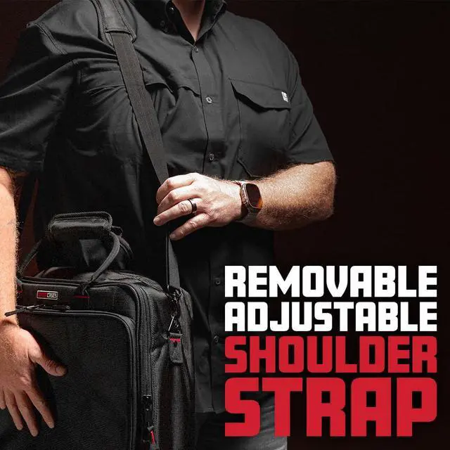 Alt view image 2 of 7 - Cases Padded Nylon Mixer/Gear Carry Bag with Removable Strap, 12" x 12" x 5.5" (G-MIXERBAG-1212)