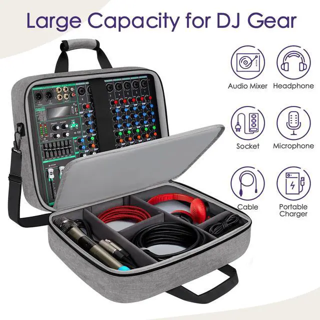 Alt view image 5 of 7 - Audio Mixer Case Fits RODECasterPro II with Adjustable Storage Grey