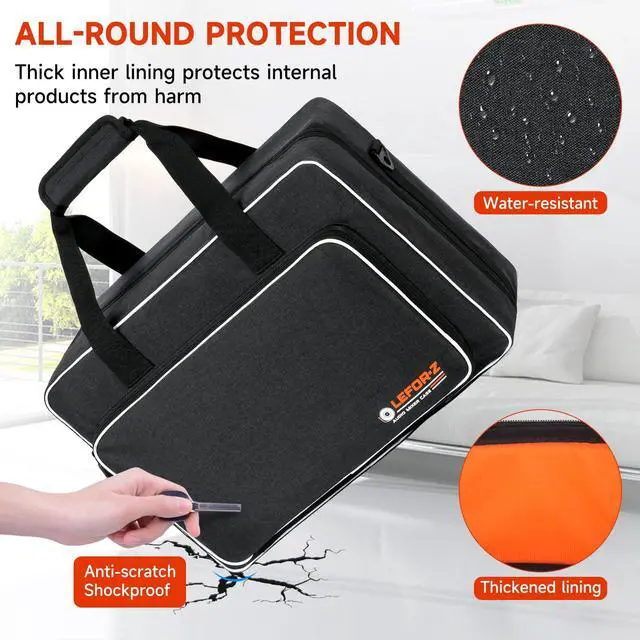 Alt view image 7 of 7 - Large Audio Mixer Travel Case Compatible with RODECaster Pro,RODECaster Pro II,TC-Helicon GoXLR,Podcast Mixer Case Protective DJ Mixer Storage Bag for Microphones and More Podcast Equipment