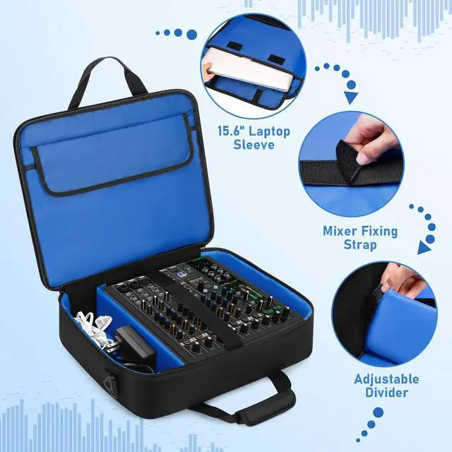Alt view image 3 of 7 - Mixer Travel Bag Compatible with Mackie ProFX12v3/ProFX10v3