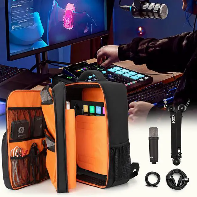 Alt view image 7 of 7 - Audio Mixer Travel Bag Compatible with RODECaster Pro/Pro II/RC Duo