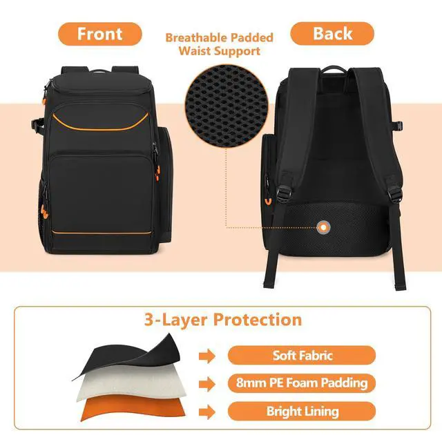 Alt view image 3 of 7 - Audio Mixer Backpack Compatible with RODECaster Pro/Pro II/RC Duo