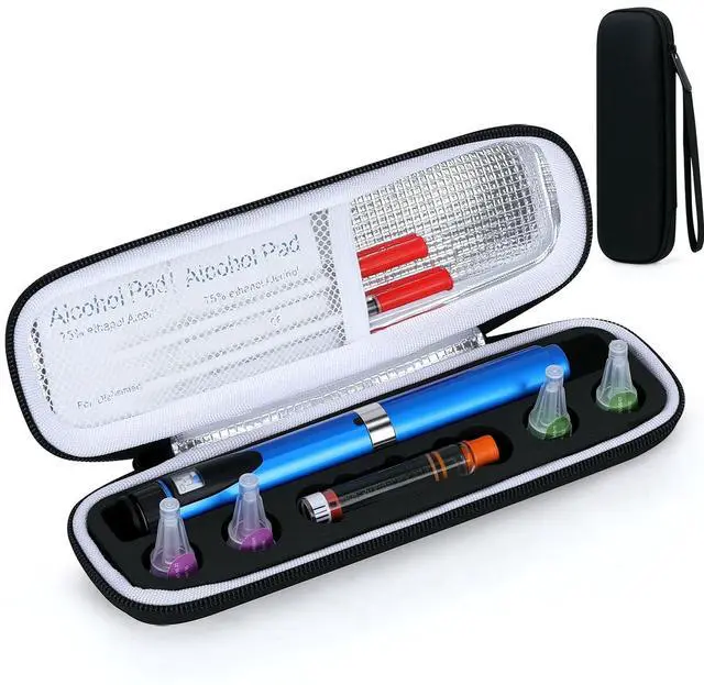 Main image of Portable Insulin Pen Case, Holds 1 Insulin Pen, 4 Needles, and 1 Cartridge
