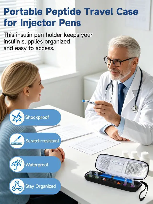 Alt view image 2 of 7 - Portable Insulin Pen Case, Holds 1 Insulin Pen, 4 Needles, and 1 Cartridge