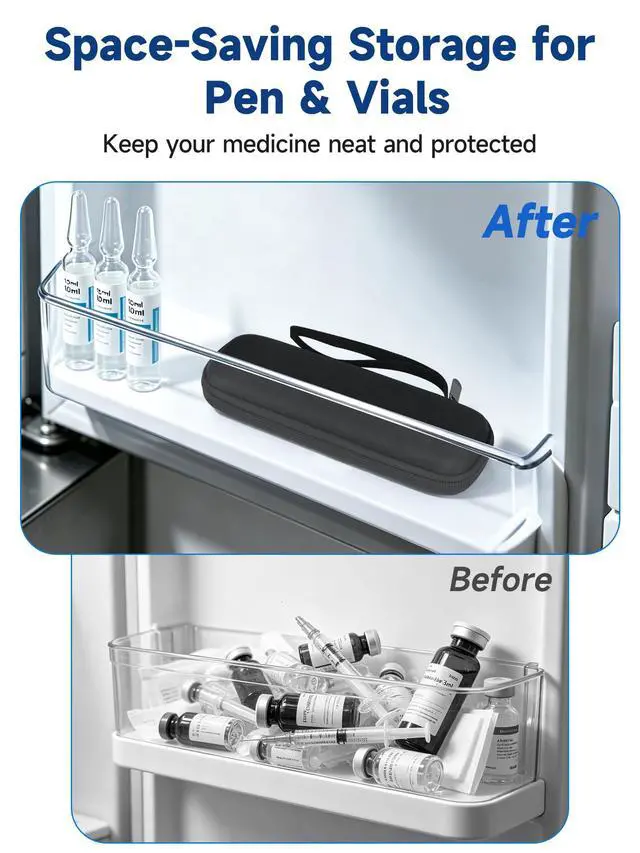 Alt view image 5 of 7 - Portable Insulin Pen Case, Holds 1 Insulin Pen, 4 Needles, and 1 Cartridge