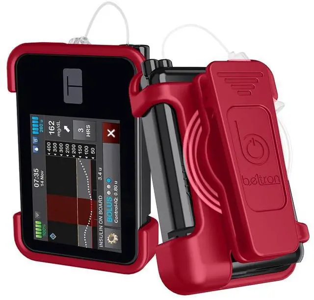 Main image of Belt Clip Case for Tandem t:Slim X2 Pump (Strong & Durable Rotating Clip Case for Tandem Diabetes Care TSlim X2 Insulin Pump) - Limited Edition Red