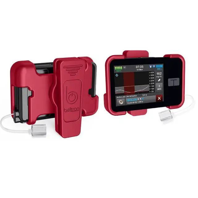 Alt view image 5 of 7 - Belt Clip Case for Tandem t:Slim X2 Pump (Strong & Durable Rotating Clip Case for Tandem Diabetes Care TSlim X2 Insulin Pump) - Limited Edition Red