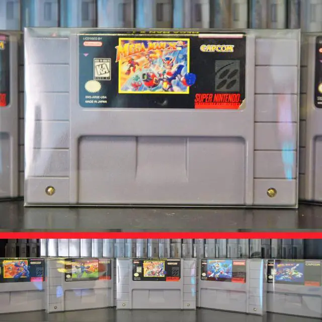 Alt view image 3 of 7 - SNES Games Cartridge Protector Compatible for Super Nintendo SNES Games Cartridge - 0.40 MM Thick, Anti-Dust, Acid-Free SNES Super Games Cart, Clear PET Case Protector by EVORETRO (Pack of 25)