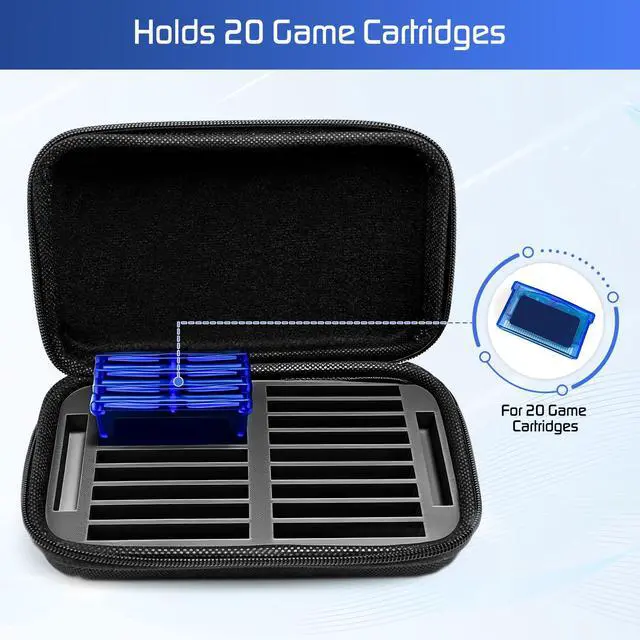 Alt view image 2 of 6 - Carrying Case for Gameboy Advance Game, Holder for GBA Game Holds 20 Game Cartridges