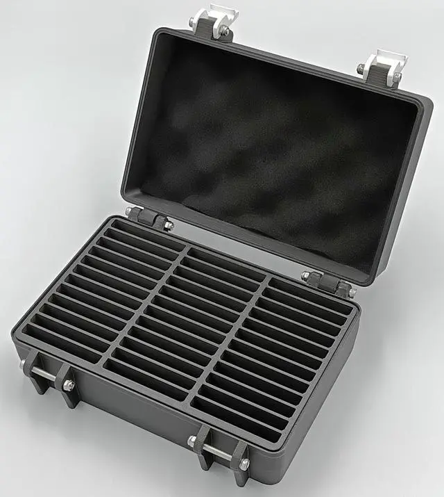 Alt view image 3 of 5 - Rugged Protective Carrying Case for Nintendo Game Boy Color and Original Cartridges - Holds 36 Games