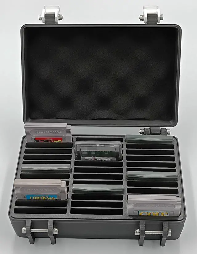 Alt view image 2 of 5 - Rugged Protective Carrying Case for Nintendo Game Boy Color and Original Cartridges - Holds 36 Games