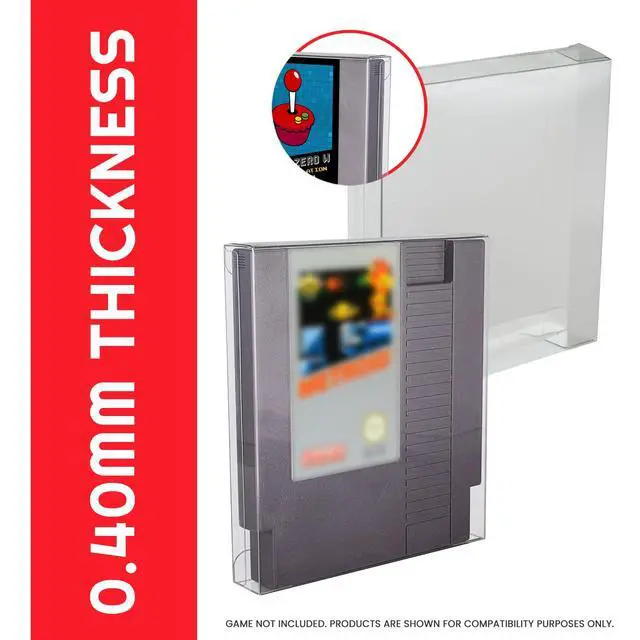 Alt view image 5 of 7 - NES Cartridge Case Protector Compatible with Nintendo NES Cartridge Games - 0.40MM Thick NES Game Sleeves. NES Cartridge Holder partner for retro game system collection (Pack of 25)