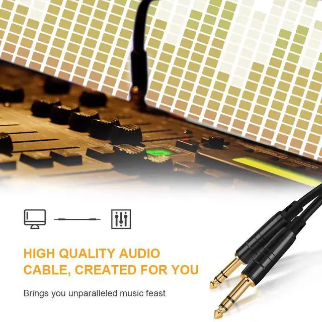 Alt view image 4 of 6 - 1/4 Inch 6.35mm TRS Balanced Stereo Instrument Guitar Cable