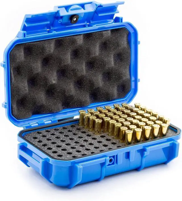 Main image of Pistol Ammo Case Compatible with 5.7/9mm/.40/.380-100 Rounds Lockable USA Made