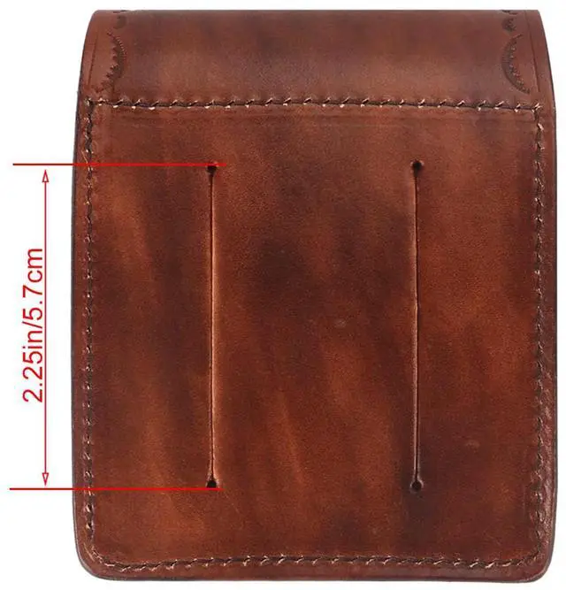 Alt view image 2 of 7 - Hunting Leather Rifle Cartridge Holder 5 Round Ammo Wallet Pouch