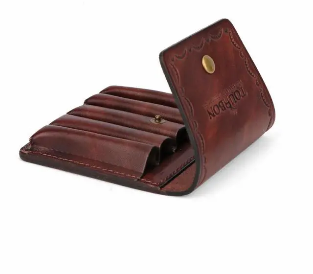 Alt view image 5 of 7 - Hunting Leather Rifle Cartridge Holder 5 Round Ammo Wallet Pouch