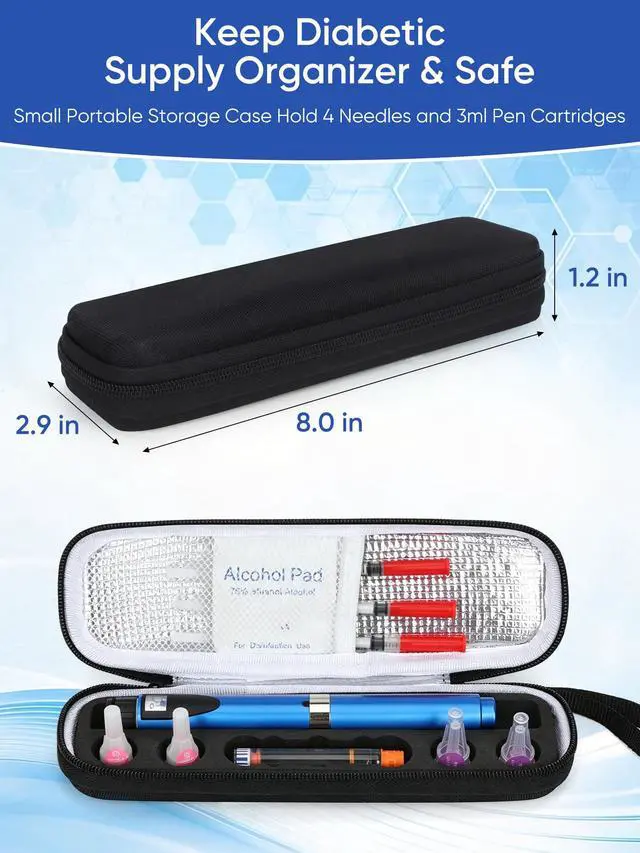 Alt view image 3 of 7 - Insulin & Peptide Pen Travel Case, V1 V2 V3 Injection Pen Case, Insulated