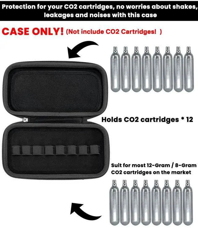 Alt view image 2 of 7 - CO2 Cartridges Storage Case Compatible with Crosman UmarexssLeland 12-Gram 8-Gram Powerlet Cartridges. (For sale is case only, CO2 Cartridges are not included.)