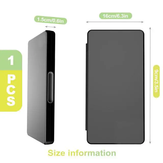 Alt view image 2 of 6 - 24 Slots Game Card Case Compatible with Nintendo Switch OLED Lite Portable Cartridge Storage Box Hard Shell Protective Holder with Micro SD Memory Slots Black