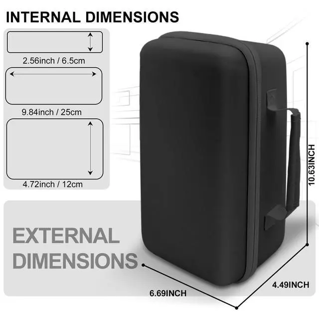 Alt view image 3 of 7 - EVA Hard Case Compatible with Kodak Dock Plus 4PASS Instant Photo Printer(4x6), Photo Papers/Power Adapter/Cartridge and Other Accessories,Waterproof and Anti Drop(Case onlyBlack)