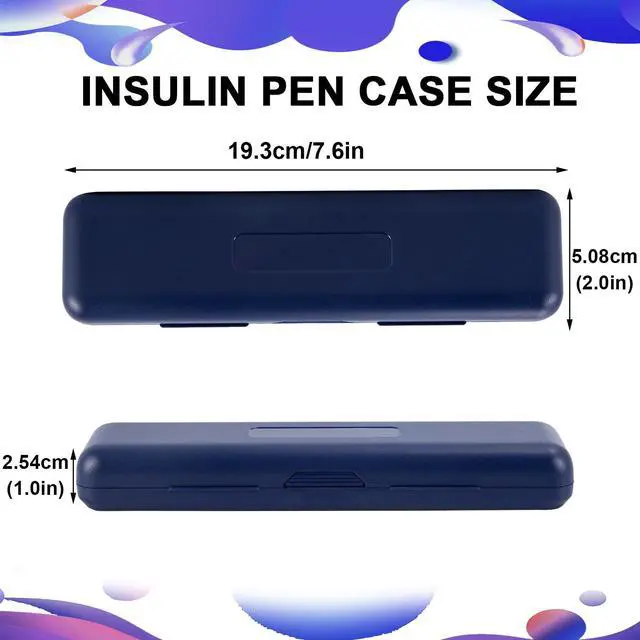 Alt view image 2 of 6 - Insulin Case for Pens and Needles, Portable and Durable Insulin Pen Travel Case Keeps Diabetic Supplies Safe, Holds 1 insulin pen, 3 needles, and 1 Cartridge