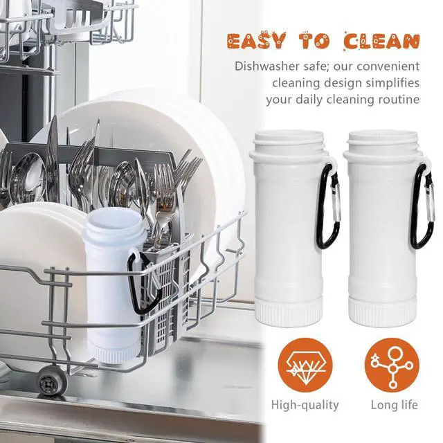 Alt view image 3 of 5 - 2 PCS Flavor Cartridge Holder Compatible with Cir-kul Sips, Sip Safe Travel Case Water Bottle Cartridges Keep Fresh (White)