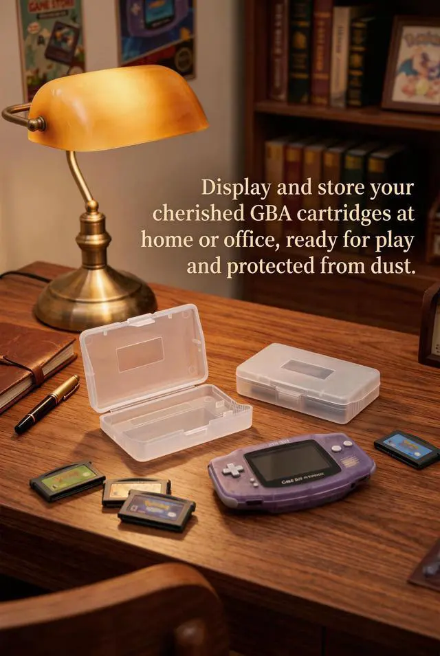 Alt view image 3 of 7 - 10PCS Game Cartridge Case Box, Transparent Anti Dust Cover Storage Box, Game Card Case Compatible with Nintendo Game Boy Advance GBA (2.6 X1.6X 0.3in)