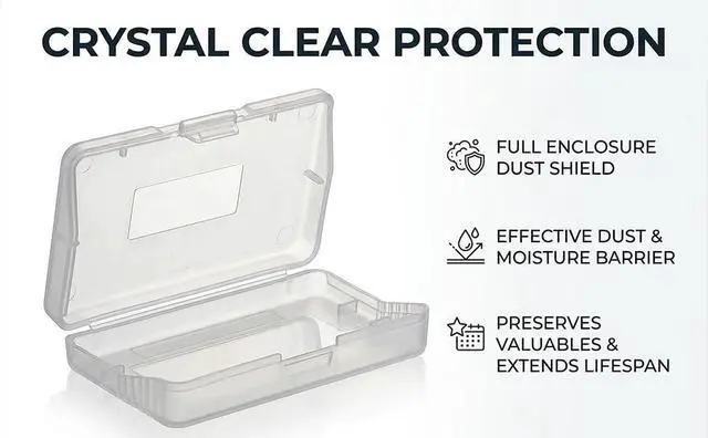 Alt view image 6 of 7 - 10PCS Game Cartridge Case Box, Transparent Anti Dust Cover Storage Box, Game Card Case Compatible with Nintendo Game Boy Advance GBA (2.6 X1.6X 0.3in)