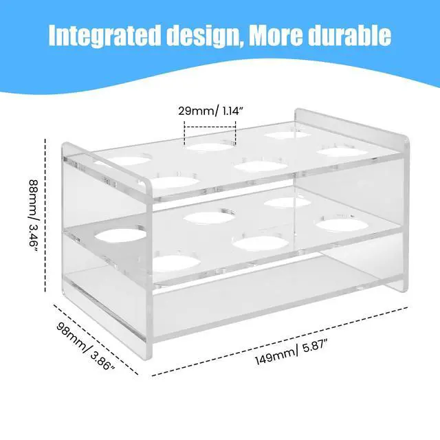 Alt view image 6 of 6 - Cirkul Cartridge Holder, 6-Hole Acrylic Organizer - Leak-Proof Flavor Case for Cirkul Accessories, Keeps Countertop & Fridge Neat, Perfect for Party, Home, Office Storage (Clear)