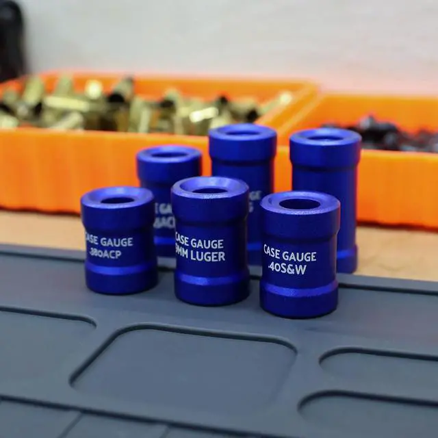 Alt view image 7 of 7 - 357 Ammo Checker Cartridge Case Gauge for Reloading Precision Chamber Tester Aluminum