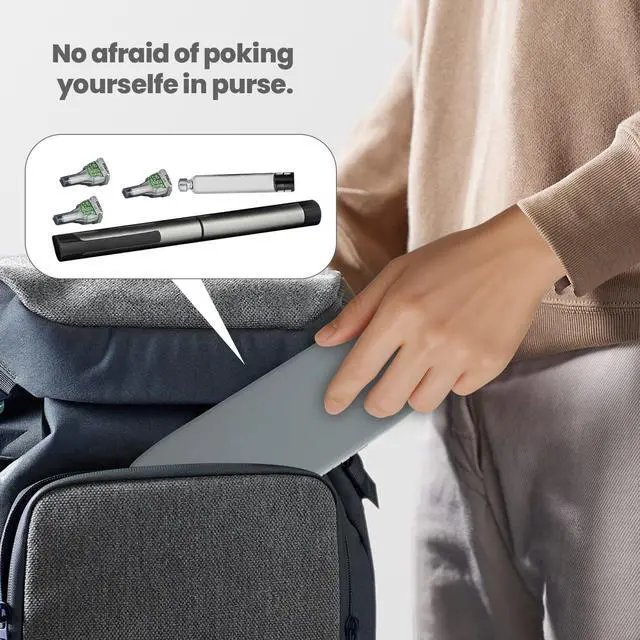 Alt view image 5 of 7 - Insulin Pen Travel Case for 1 Pen, 3 Needles & 1 Cartridge Portable Hard Shell Organizer for Diabetic Supplies Compact Storage Holder for Daily or Travel Use (Case Only) (Gray)
